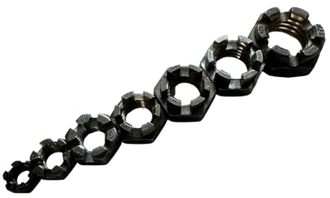 Kronenmutter Stahl blank DIN 937 M6 M8 M10 M12 M14 M16 M18 M20 Normgewinde Feingewinde Sicherungsmutter Splint (1 5 25 Stück) (5, M16 x 1,5)