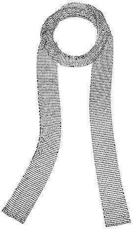 160cm Damen Glitzernder Schal Halstuch Metall Pailletten Schal Kette Krawatte Glitzer Schal Disco Accessoires 70er Jahre Kostüm für Fasching Karneval Kostüm (Silber)