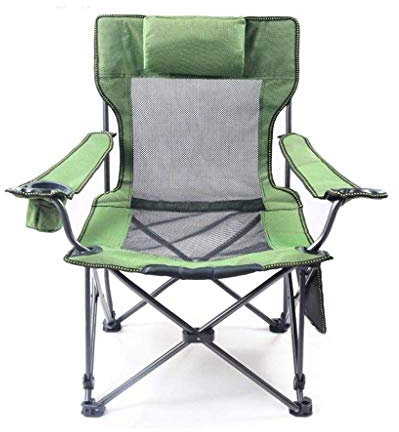 VejiA Klappbarer Campingstuhl mit hoher Rückenlehne, Tragfähigkeit, Getränkehalter aus Stoff, Perfekter Sitz für Entspannung im F