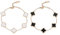 XOPOZON 2PCS Four-Leaf Clover Bracelet, Women's Titanium Steel Bracelet, Exquisite Enamel Jewelry, Simple Design Style, Lucky Symbol, Jewelry Suitable for Girls and Ladies (Black+White)