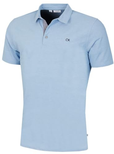 Calvin Klein Mens Prep Campus Golf Polo Shirt - Sky - XL