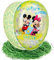 alles-meine.de GmbH 2 tlg. Set Ostergras & Füll - Pappei - 18 cm - - Mickey Mouse - inkl. Name - Osterei - Ei zum befüllen - Deko Pappe Papp Pappeier Dekoei Pappostereier Fülle..