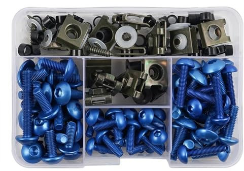 HDSNWG Cassetta degli Attrezzi Moto Carena Completa Bulloni Kit Viti per Tenere 700 MT07 MT 07 TMAX 500 TMAX 560 FZ6 Xmax MT 09 MT03(Blu)