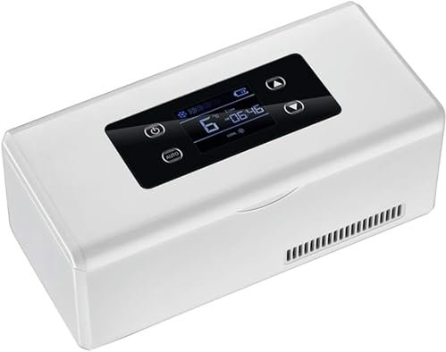 BTOIASYHF Tragbarer Insulin-Gefrierschrank/Kleiner Wiederaufladbarer Medikamenten-Aufbewahrungskühlschrank, Geeignet Für Reisen, Camping, Arbeit Usw., 2-8 ° C Hochauflösendes Led-Display