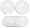 Trimming Shop 13-inch Clear Charger Plates with Silver Trim, Decorative Clear Charger Plates for Dining Table Décor at Events, Weddings, Banquets, Parties, Home & Dining, Pack of 12