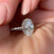 Klassischer Verlobungsring aus 925er Sterlingsilber mit ovalem Schliff, 925er Sterlingsilber mit ovalem Schliff, 3 Karat Zirkonia, AAAAA Zirkonia, Verlobungsring, Ehering, Ringe, Größe 6, Größe 6