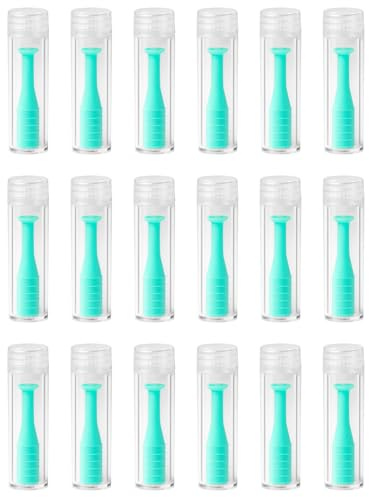 Dhoptical Hard Scleral Lens Remover, 18 Pack RGP PlungerInserter for Soft Hard Lenses Contact Lens Remover（Seafoam）