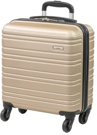 A2B 49,5 cm leichter Hartschalen-Untersitzkoffer – Champagnerfarbenes Kabinengepäck mit 4 Spinnrädern, strapazierfähigen Reißverschlüssen, ABS-Reisegepäcktaschen (Champagner, Untersitz),