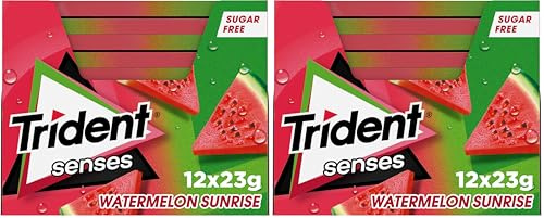 Trident Chicles sin Azúcar con Sabor a Sandía, 12 x 23g (Paquete de 2)