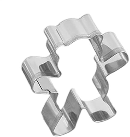 jamgeery Stampo per biscotti a forma di orso, in acciaio inox, facile da pulire, accessorio da cucina per biscotti