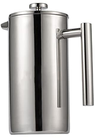 CIYODO Edelstahl Kaffeepresse Doppelwandig Filter Teekanne Hitszebeständig Multifunktional Für Kaffee Tee Haushalt