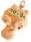 Porte-clé, 10 cm, Compagnon en peluche, Avec anneau pour porte-clés, trousseau de clés, Porte-clés en Peluche idéal comme Cadeau pour Hommes, Femmes et Enfants (Style chat orange)