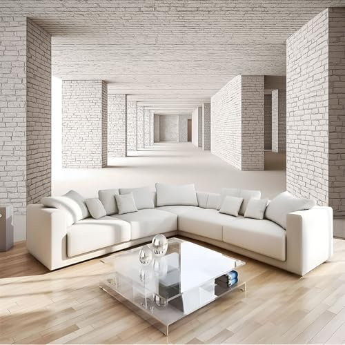 JEDTAKCT Fototapete Geometrischer Tunnel 260X175Cm - Seidetapete - Wandtapete - Dreidimensionaler Raum Art Fototapete - Wand - Wandbilder Schlafzimmer Wohnzimmer Bildtapete Foto Tapete