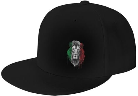 Löwe Italien Italienische Flagge Herren Damen Snapback Kappe Atmungsaktiv Distressed Basecap Verstellbar Baseball Kappen Für Angeln Golf Wander