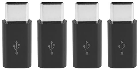 Tuesoa Adaptateur Micro-USB vers USB C, Adaptateur de Charge Mini vers Typec, Connecteur de Conversion Adaptateur USB Type C avec RéSistance