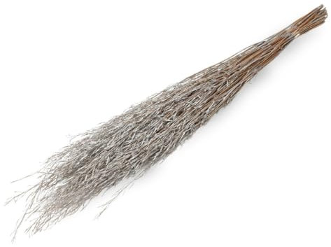 NaDeco Sarash-Bündel in Matt-Silber 110 cm | Getrocknete Gräser für Boho-Deko, Bodenvasen & Hochzeiten | Elegante Naturdeko für Weihnachten & Tischdeko