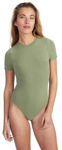 Style & Republic Kurzarm Body Damen aus Baumwolle, Samtig weich und Bequem Bodysuit mit Rundhalsausschnitt & Druckknopfverschluss