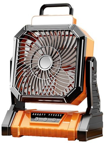 Ventiladores de Camping para Tiendas | Ventilación De Tienda Recargable - Con Lámpara 4 Modos Ventilador Ajustable 5400mAh Para Tienda Viaje Oficina Dormitorio Playa Interior Garaje Tiempo Cálido