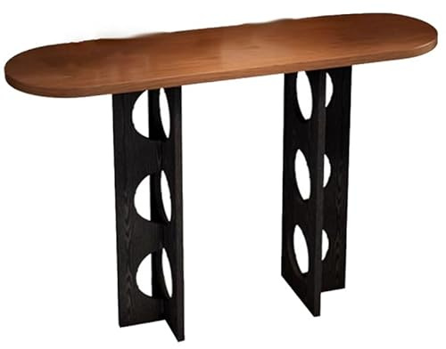 XLIHAWY Konsolentisch, Langer Console Table, Landhaus- Holz Eingangstisch Für Schmale Räume Flur Wohnzimmer(Braun,100x35x80cm)