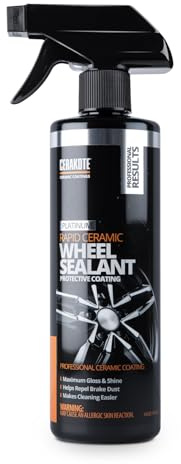 CERAKOTE Rapid Ceramic Wheel Sealant - Ceramic Spray Coating for Wheels - Quick and Easy to Apply - Repels Brake Dust – Extremely Hydrophobic