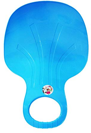 Poporutscher mit Handgriff - Schneeschlittenbrett Sitzfläche - Schneeteller Schneerutscher Porutscher Schlittenfahren Snowboard für Kinder zum Porutschen & Schlittenfahren (Himmelblau)