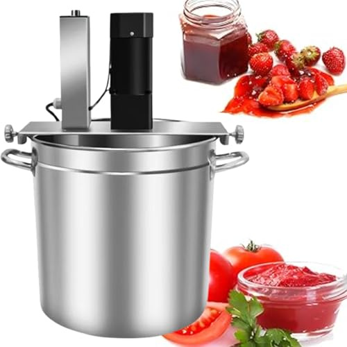 DJXLMN Mescolatore elettrico automatico con raschietto a 4 lame per marmellate, salse, ripieni e condimenti per pentole calde