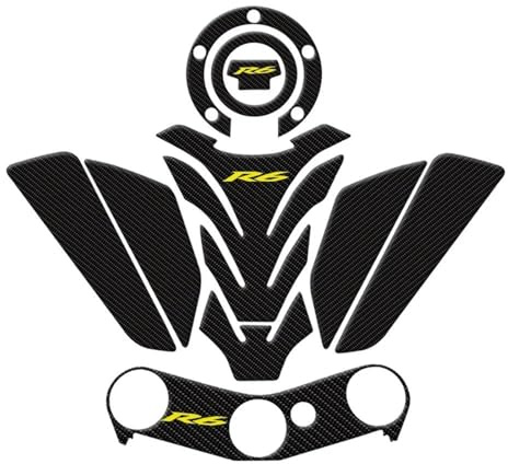Motorrad-Tankpad-Aufkleber, Schutzzubehör Für Y&amaha YZF R6 YZFR6 2006 2007 2008 2009-2017(Style 19)