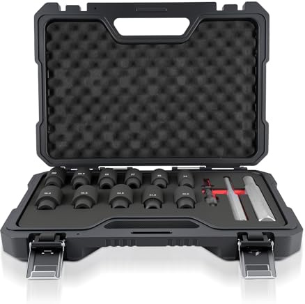 Ghekkli Radschloss Muttern Entferner Set 14-teilig, 1/2 Zoll Antrieb Radmuttern Schlüssel Satz, Beschädigte & Festsitzende Radmuttern Entfernen, Wheel Lock Nut Remover Werkzeug für Auto Werkstatt