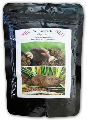 Wildschreck Spezial Wühlmaus- & Maulwurf Abwehr Granulat 650g | Hochwirksames Fernhaltemittel gegen Wühlmäuse und Maulwürfe, Langzeitwirkung, Für Garten, Rasen, Beete & Forst
