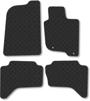 Mitsubishi L200 (2006-2015) 3mm Rubber Car Mats | Tailored Fit Durable Floor Mats Full Coverage Protection Waterproof Accessories Easy Clean Anti Slip Made in the UK