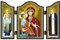 NKlaus 1405 GM. Dreihändige christliche Ikone Troeruchica Reise Altar Geschenk