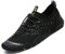 SAGUARO Badeschuhe Damen Herren Wasserschuhe Schwimmschuhe Schnelltrocken Aquaschuhe Strandschuhe Leicht Neoprenschuhe Surfschuhe rutschfeste Tauchschuhe Wassersportschuhe Schwarz B Gr.43 EU