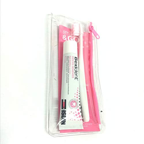 Isdin Bexident Smile&Go Dientes Sensibles Kit De Viaje, Formato Para Llevar. Cepillo Extra Suave Y Pasta Dientes Sensibles De 25Ml. - 3 de 1 unidad (Total 3 unidades)