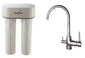 Purificateur d'eau Doulton DUO Anti-Calcaire 3072 avec robinet mitigeur 3 voies Inox brillant