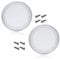 Fielect 2 Pcs 6inch /153mm Speaker Grill Mesh Decorative Circle Woofer Guard Protector Cover Audio Accessories White Metal Trim