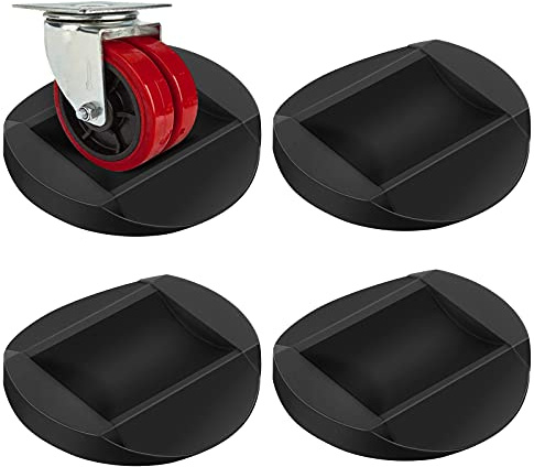 Bettstopper Möbelstopper, 4 Stück Radstopper Möbeluntersetzer – Premium-Vollgummi-Rollen Tassen Möbeluntersetzer passen auf alle Böden und Räder von Sofas, Betten, Stühlen, verhindert Kratzer