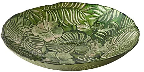 Anton Studio Designs - Tropical Glass Bowl - Diameter 32.5 cm - Multi Coloured Decorative Bowl for Home and Holiday Decoration