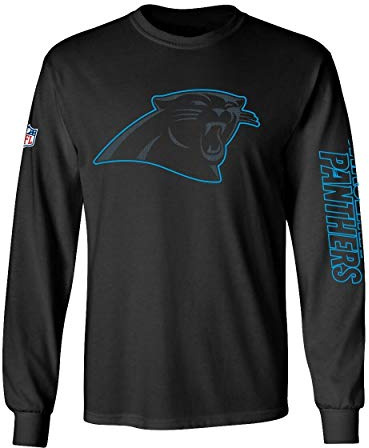 NFL Shirt Carolina Panthers Langarm Longsleeve Reflekting schwarz Football