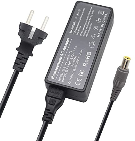 Abakoo Neu 20V 4,5A 90W Netzteil Ladegerät Netzkabel Ersatz für ThinkPad 92P1154 T60 T61 R60 T520 T510 T420 X220 T410 W510 X201 Notebook AC Adapter EUR Power Supply, Stromkabel 7,9 * 5,5mm