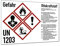 Gefahrstoffkennzeichnung Ottokraftstoff nach GHS, Aufkleber, 148x105 mm, Idx 2019, UN 1203, Piktogramme nach CLP/GHS