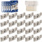 GERCAR - Pro - Lot 20x cylindre à bouton 90 mm - 20x cylindre serrure/barillet de porte d'entree/interieure avec bouton 45/45 mm - En laiton Avec 100 clés - Longueur : 90 mm, A: 45 B : 45