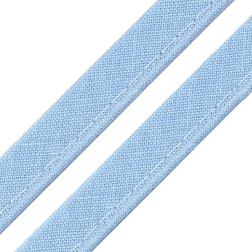 5m Paspelband Stoffband Nähkante Paspelschnur zum Nähen 10mm breit Farbwahl, Größe:10mm, Farbe:himmelblau