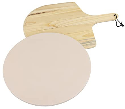 MaxxHome Pierre à Pizza pour Four - Kit à Pizza Complet pour Four Traditionnel au Bois Barbecue Grill et Charbon - 33 cm