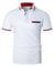GHYUGR Men's Short Sleeve Polo Shirts Contrasting Colors Collar Golf Rugby Polos,White,L