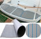 Hzkaicun Eva Schaum Boot Bodenbelag Marine rutschfeste Matte 240x90cm Selbstklebend Teakholzimitat Deck Teppich für Boote Schiffsdecks Yachtboden Schwimmbad Motorboot Schnellboot Kajak