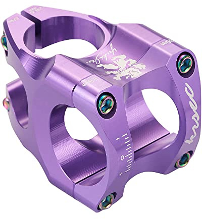 Fahrradvorbau, 35 mm, kurze MTB-Lenkerstange, ultraleicht, CNC-Aluminiumlegierung, 31,8 x 28,6 mm, für Mountainbike, Enduro, Trail, AM XC, FR DH, Fahrradteile (lila)