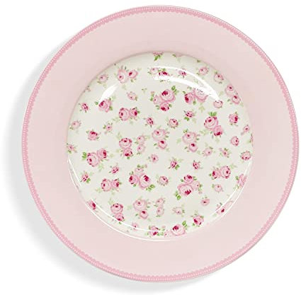 Nada Home Vajilla de postre Isabelle Rose Tiny Shabby Chic de porcelana, 6 unidades, 5392