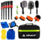 AIKER Nettoyage Voiture,18PCS Brosse Kit Nettoyage Voiture Professionnel Avec Brosse De Jante, Brosse De Détail, Sac De Rangement, Brosse De Forage, Gants De Lavage, Chiffon De Nettoyage En Microfibre