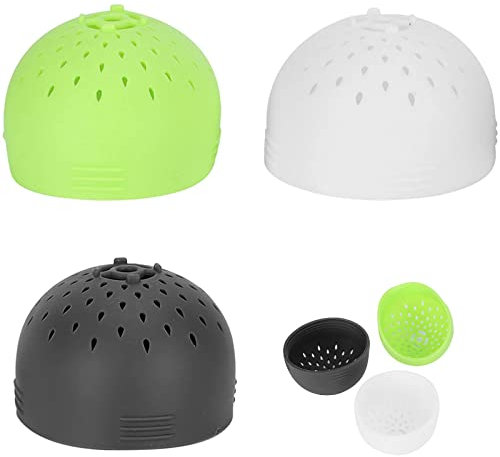 3 PCS mini coladores multiusos de silicona para filtro de latas, colador de mini latas que ahorra espacio, colador de anidamiento pequeño y coladores (gris, verde, blanco)