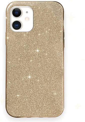 MHtech Glitter Case for iPhone 11, Bling Sparkle Shockproof Cute Sparkly Case Cover for Women and Girls. Protective Case for iPhone 11 (Gold)